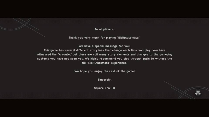 Illustration for article titled Square Enix's Message After Nier: Automata Ending A Is Just Confusing